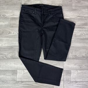 Talbots Flawless Five Pocket Slim Ankle Mid Rise Black Denim Jeans sz 6